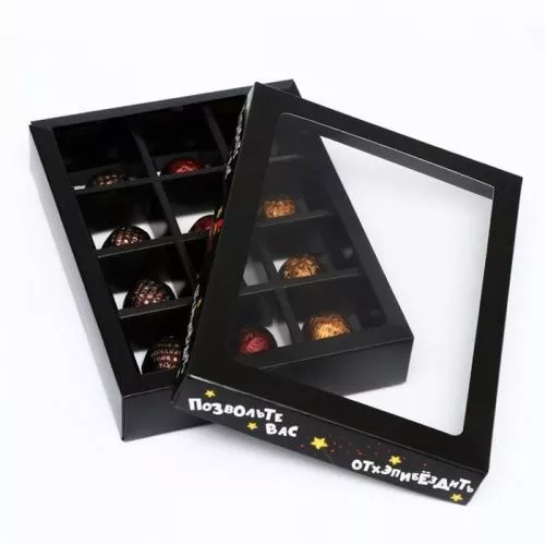 Коробка для 12 конфет "Отхеппибездить" 19*15*3,6см фото 2