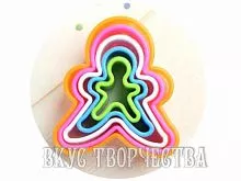 Пластик. Форма для печенек "Человечек", набор 5шт