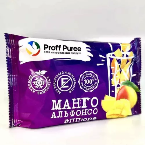 Пюре замороженное Манго Альфонсо Proff Puree, саше 250г Пюре замороженное Манго Альфонсо Proff Puree, саше 250г