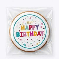 Пряник имбирный "Happy Birthday " круг, 7см