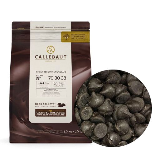 Шоколад Каллебаут Callebaut Темный Бурбон 70,4%, 200г. Шоколад Каллебаут Callebaut Темный Бурбон 70,4%, 200г.