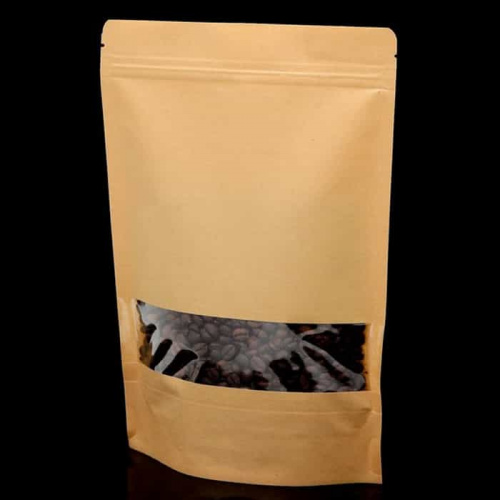 Пакет крафт zip-lock с окном 22*31,5 см Пакет крафт zip-lock с окном 22*31,5 см