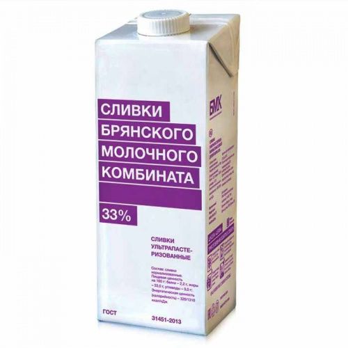 Сливки "БМК" 33%, 1л. Сливки "БМК" 33%, 1л.