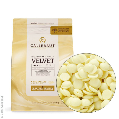 Шоколад Каллебаут Callebaut Белый Velvet 32%, упаковка 2,5кг. Шоколад Каллебаут Callebaut Белый Velvet 32%, упаковка 2,5кг.