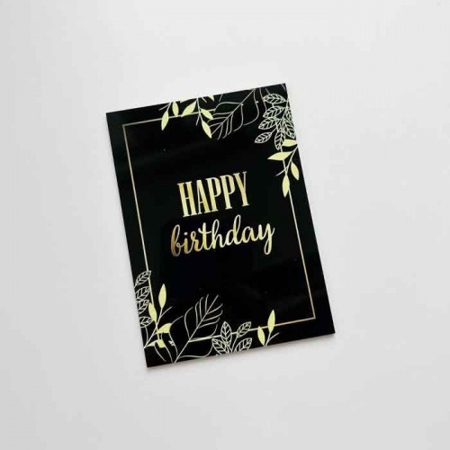 Акриловый топпер "Happy Birthday", черный Акриловый топпер "Happy Birthday", черный