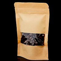 Пакет крафт zip-lock с окном 12*18см