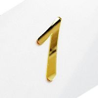 Зеркальный акриловый топпер цифра "1" 7см
