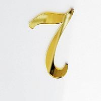 Зеркальный акриловый топпер цифра "7" 7см