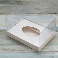 Коробка для половинки шоколадного яйца с прозр. крышкой 25*18*12см