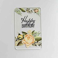 Акриловый топпер "Happy Birthday", прозрачный