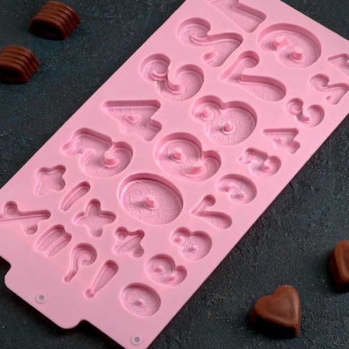 Форма для льда и шоколада «Цифры», 30,2×16 см, 28 ячеек фото 2